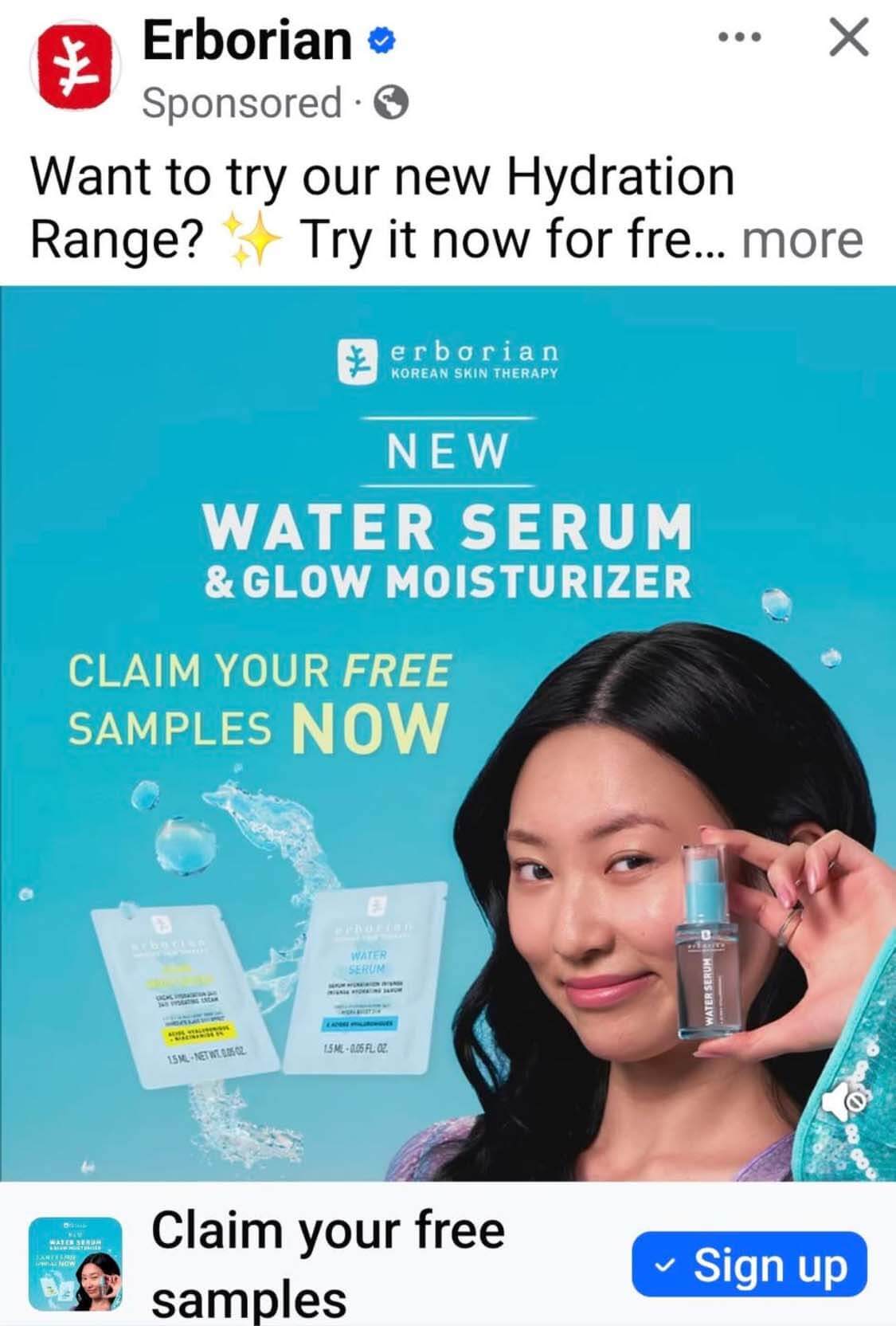Free Erborian Hydration Samples