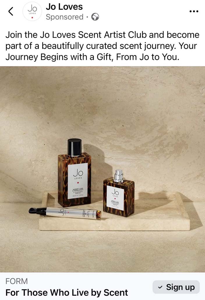Free Jo Loves Fragrance Gift