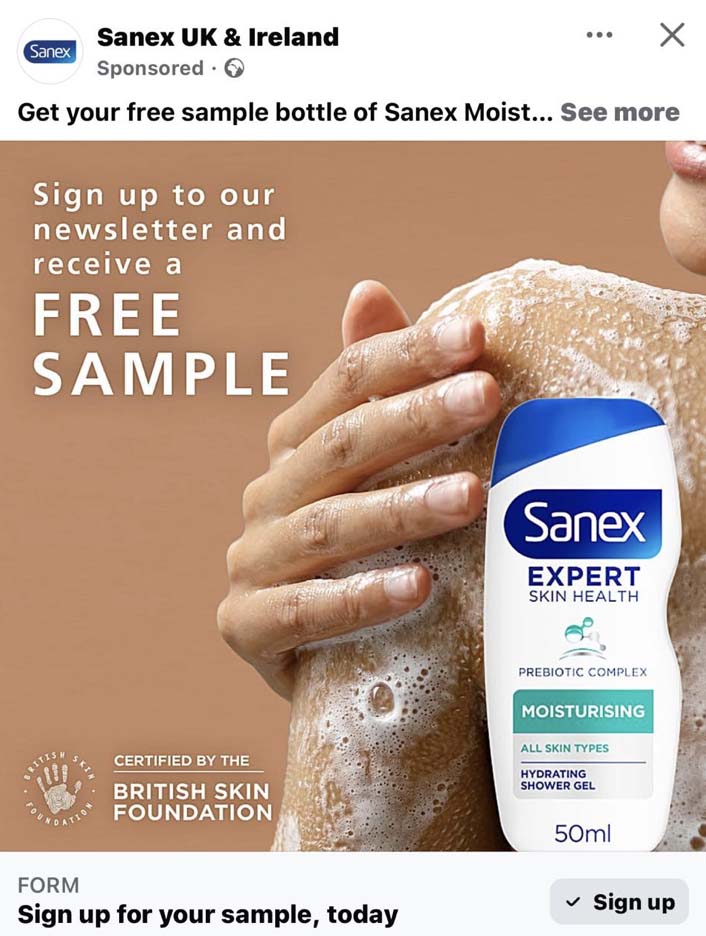 Free Sanex Shower Gel