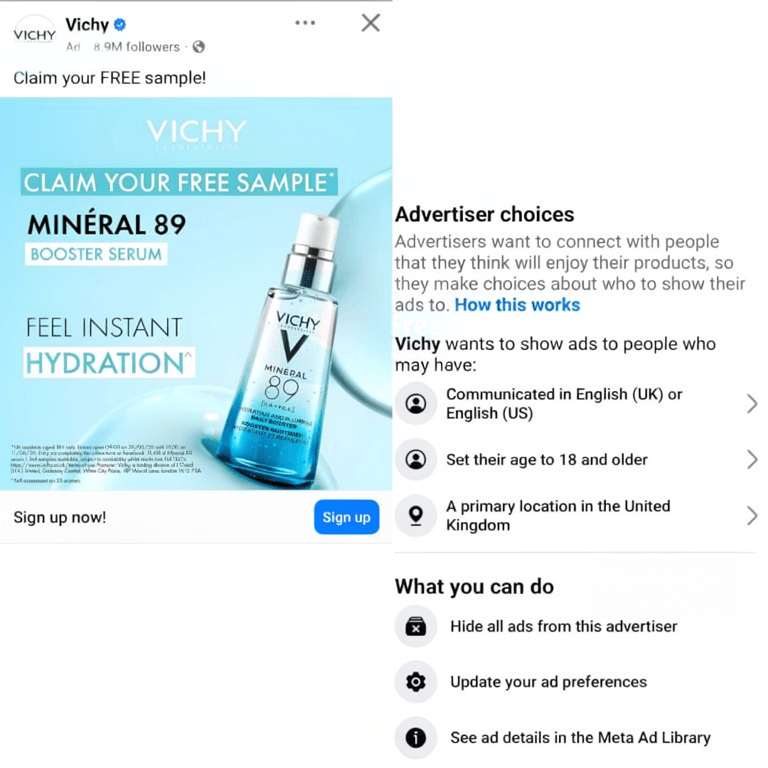 Free Vichy Serum sample