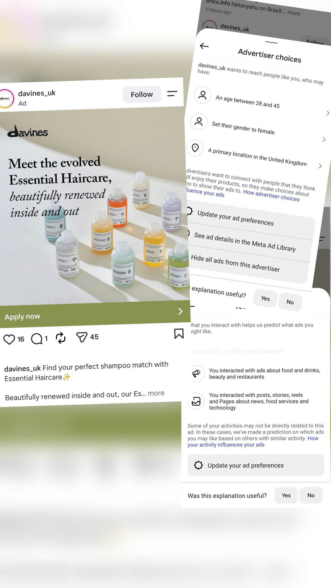 Free Davines Shampoo