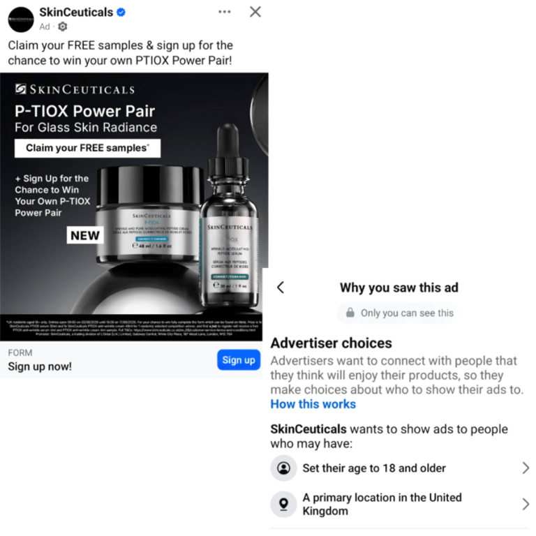 Free SkinCeuticals Skin Serum & Cream