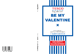 tesco value be my valentine
